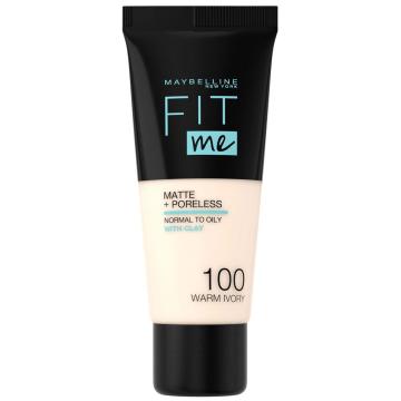 MAYBELLINE FONDOTEN FIT ME MATTE 100 Warm Ivory