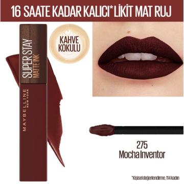 MAYBELLINE RUJ SUPER STAY MATTE INK 275 Mocha Inve