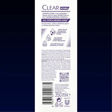 CLEAR WOMEN ŞAMPUAN 350ml Saç Dökülmesine Karşı
