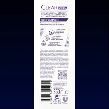 CLEAR WOMEN ŞAMPUAN 350ml Komple Bakım