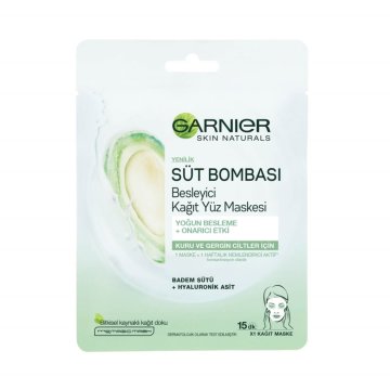 GARNIER SÜT BOMBASI KAĞIT YÜZ MASKESİ KURUVEGERGİN