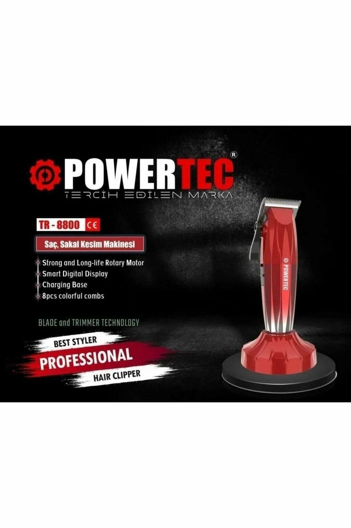 POWERTEC TR-8800 SAÇ SAKAL KESİM MAKİNASI