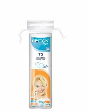 COTTON SOFT DİSK MAKYAJ TEMİZLEME PAMUĞU 70'Lİ