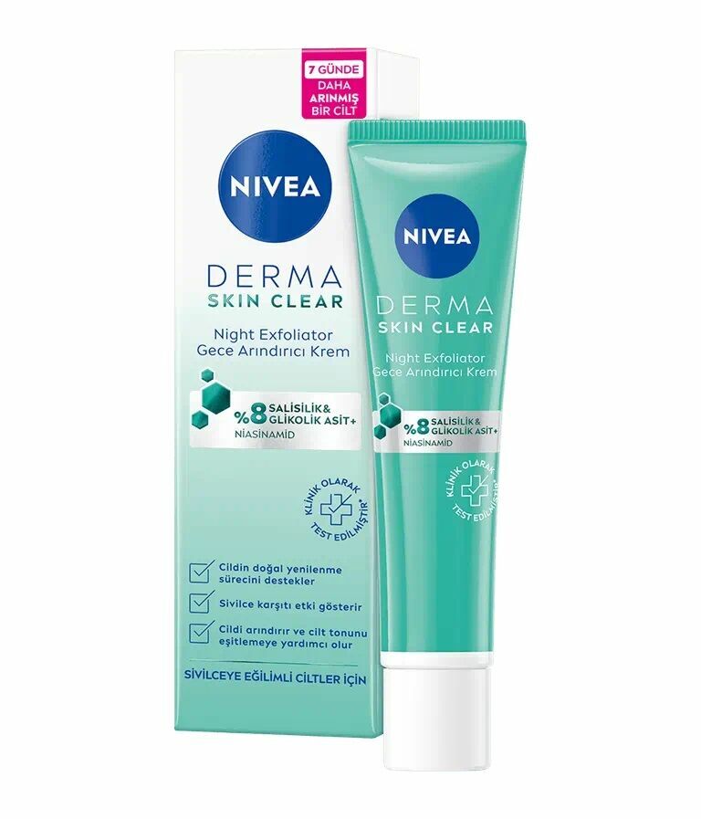 NIVEA DERMA SKIN CLEAR Gece Arındırıcı Krem 40ml