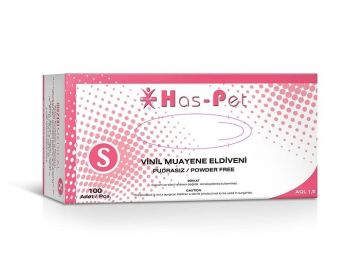 HAS-PET BEYAZ VİNİL ELDİVEN SMALL PUDRASIZ