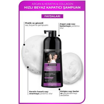 MORFOSE HIZLI BEYAZ KAPATICI ŞAMPUAN 420ml Siyah