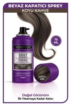 MORFOSE ROOT RETOUCH BEYAZ KAPATICI SPREY 75ML KOYU KAHVE