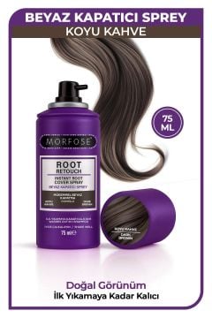 MORFOSE ROOT RETOUCH BEYAZ KAPATICI SPREY 75ML KOYU KAHVE
