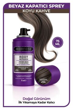 MORFOSE ROOT RETOUCH BEYAZ KAPATICI SPREY 75ML KOYU KAHVE