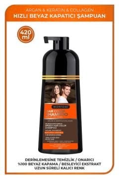 MORFOSE HIZLI BEYAZ KAPATICI ŞAMPUAN 420ml Naturel Kahverengi