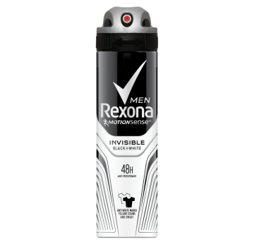 REXONA ERKEK DEODORANT INVISIBLE BLACK+WHITE