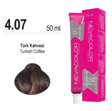 NEVACOLOR SAÇ BOYASI 4.07 TÜRK KAHVESİ