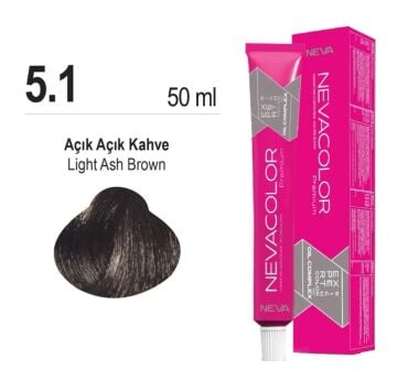 NEVACOLOR SAÇ BOYASI 5.1 KÜLLÜ AÇIK KAHVE