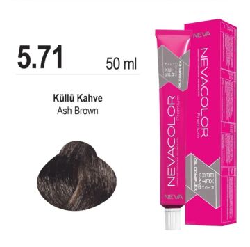 NEVACOLOR SAÇ BOYASI 5.71 KÜLLÜ KAHVE