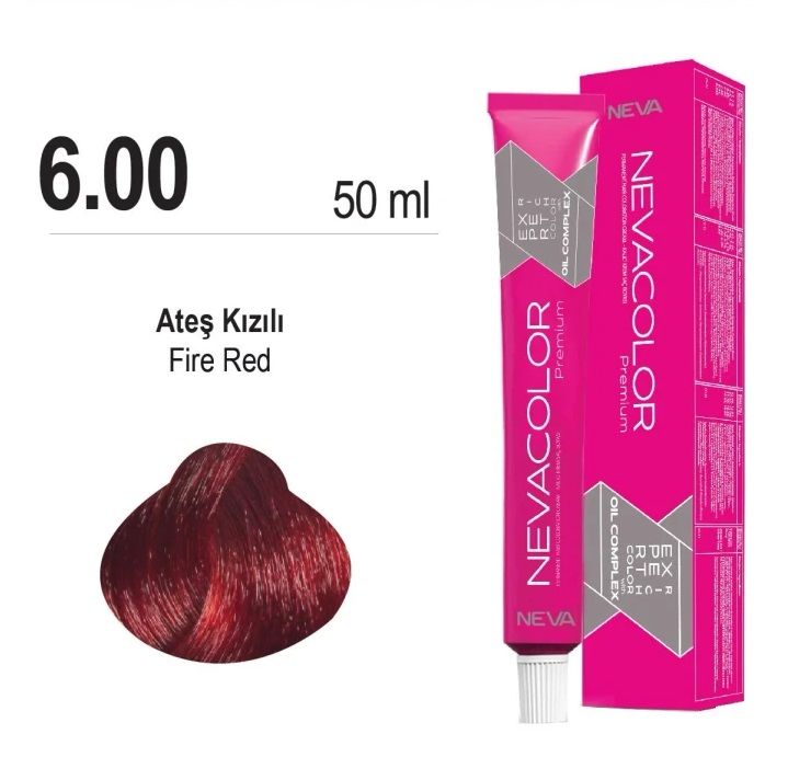 NEVACOLOR SAÇ BOYASI 6.00 ATEŞ KIZILI