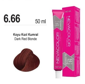 NEVACOLOR SAÇ BOYASI 6.66 KOYU KIZIL KUMRAL