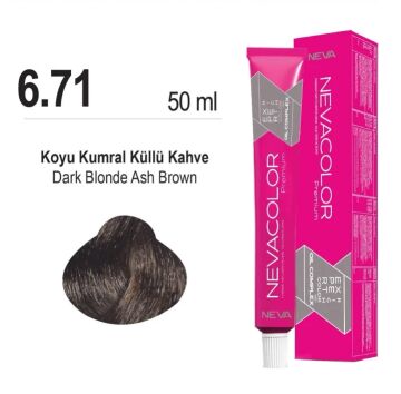 NEVACOLOR SAÇ BOYASI 6.71 KOYU KUMRAL KÜLLÜ KAHVE