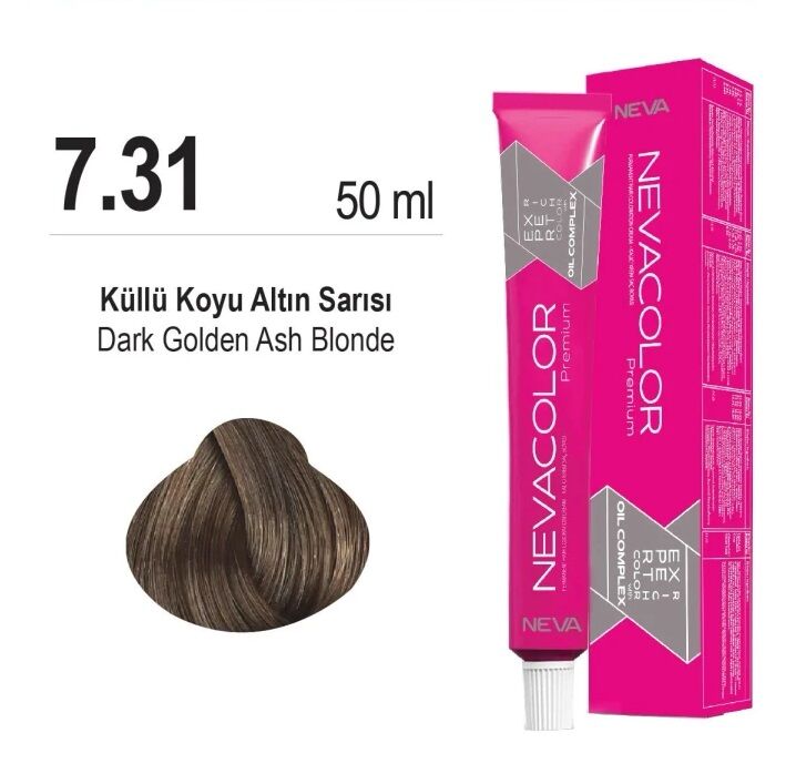 NEVACOLOR SAÇ BOYASI 7.31 KÜLLÜ KOYU ALTIN SARI