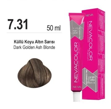 NEVACOLOR SAÇ BOYASI 7.31 KÜLLÜ KOYU ALTIN SARI