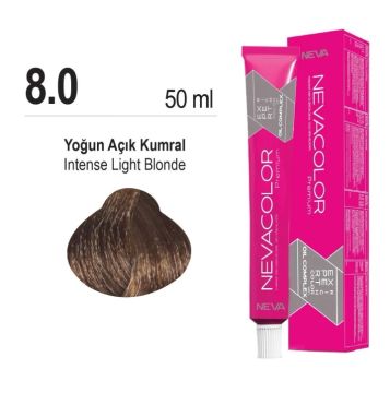 NEVACOLOR SAÇ BOYASI 8.0 YOĞUN AÇIK KUMRAL