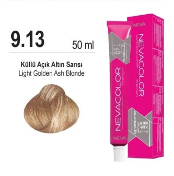 NEVACOLOR SAÇ BOYASI 9.13 KÜLÜ AÇIK ALTIN SARISI