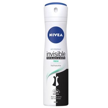 NIVEA BAYAN DEODORANT İNVİSİBLE BLACK WHITE FRESH