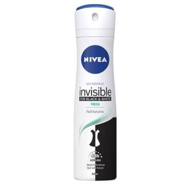 NIVEA BAYAN DEODORANT İNVİSİBLE BLACK WHITE FRESH