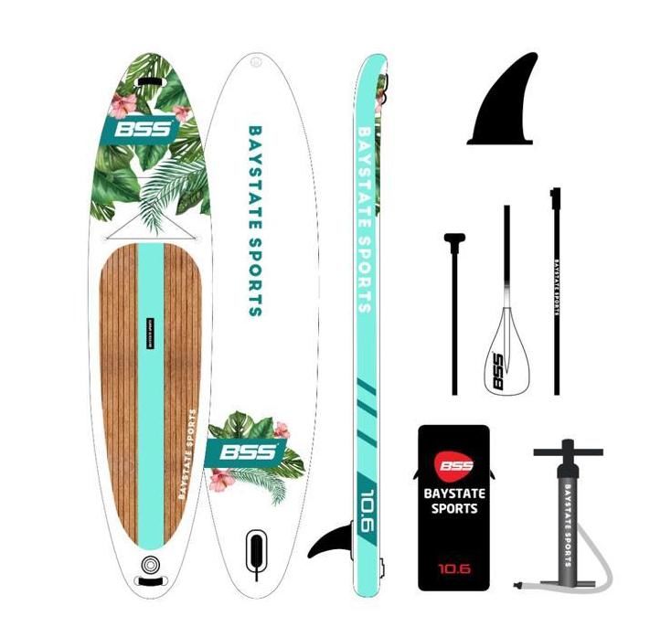 SUP - BSS Stand Up Paddle Board 10.6 - Nature Turquoise Paddle Board (Inflatable) - SUP 10.6 - Kürek Sörfü (Şişme) - Full Paket