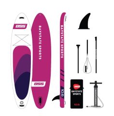 BSS Stand Up Paddle Board 10.6 - Art Purple Paddle Board (Inflatable) - SUP 10.6 - Kürek Sörfü (Şişme) - Full Paket