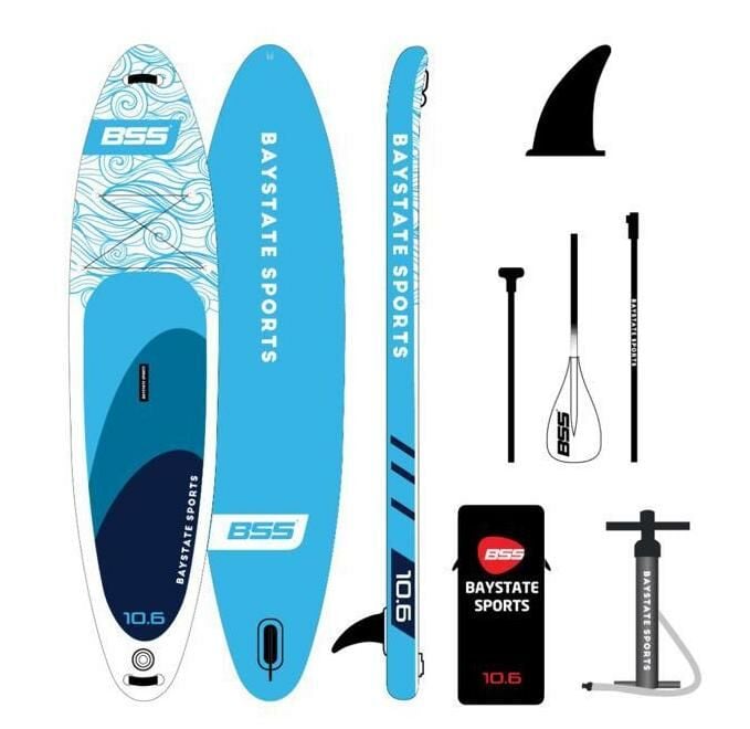 SUP - BSS Stand Up Paddle Board 10.6 - Art Blue Paddle Board (Inflatable) - SUP 10.6 - Kürek Sörfü (Şişme) - Full Paket