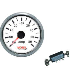 AMPERMETRE 12-24 V BEYAZ + ŞÖNT DAHİL