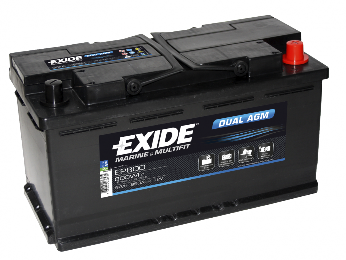 EXIDE DUAL AGM 12V 95AH MARİN AKÜ (SERVİS & START)