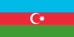 Azerbeycan Bayrağı 30x45cm