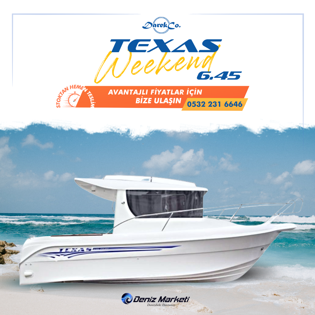 DarekCo Texas 645 Weekend Tekne ve Dıştan Takma Motor