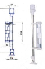 ÇIPA FENERLİ BAYRAK DİREĞİ 60CM REFLEKTÖRLÜ LEDLİ