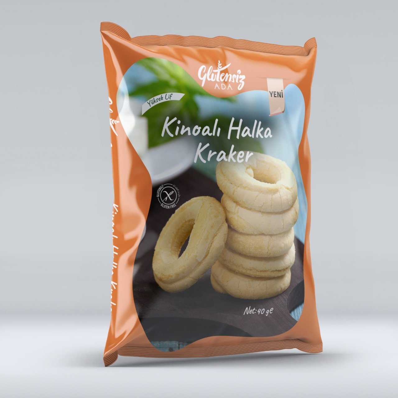 Glutensiz Ada Kinoalı Halka Kraker 40 gr