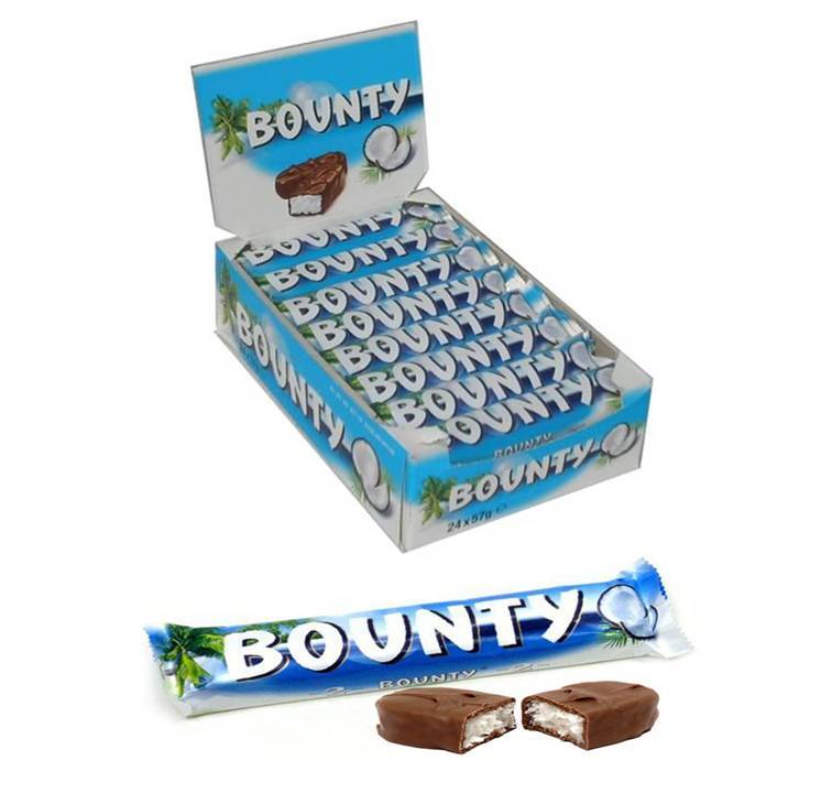 Bounty Hindistan Cevizli Çikolata 57 Gr*24 Adet