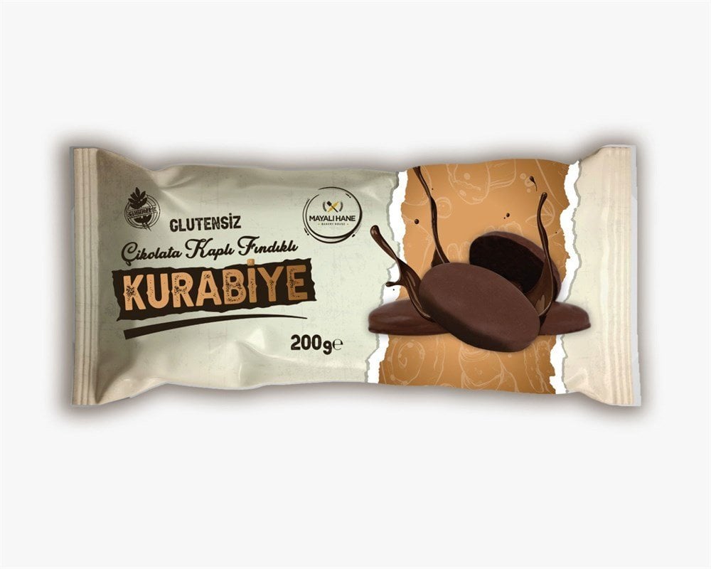 Mayalı Hane Glutensiz Çikolata Kaplı Fındıklı Kurabiye 200 gr