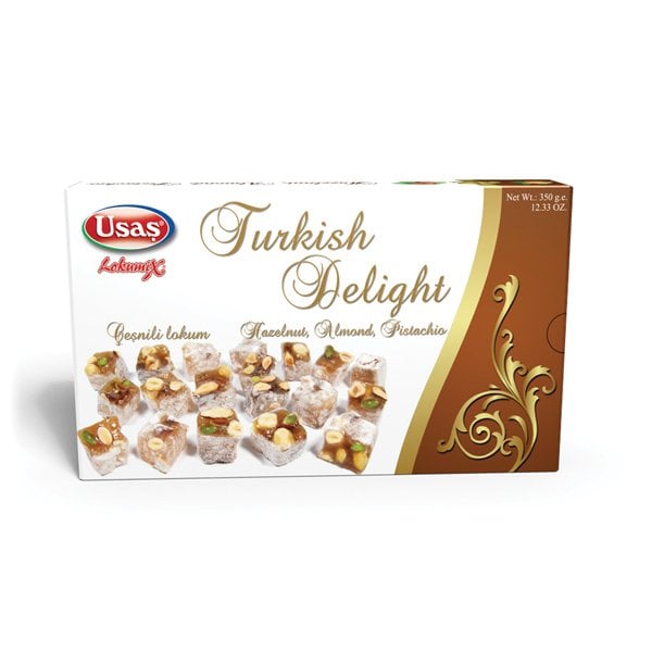 Antep Fıstıklı- Bademli- Fındıklı Glutensiz Lokum 350 gr