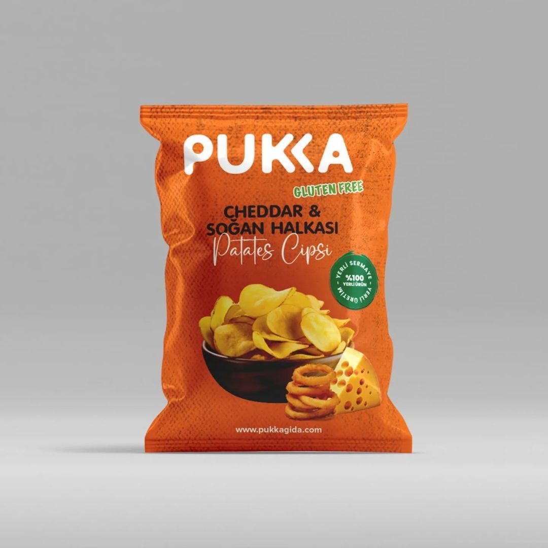 Pukka Cheddar Soğan Halkası Soslu Patates Cipsi 70 gr