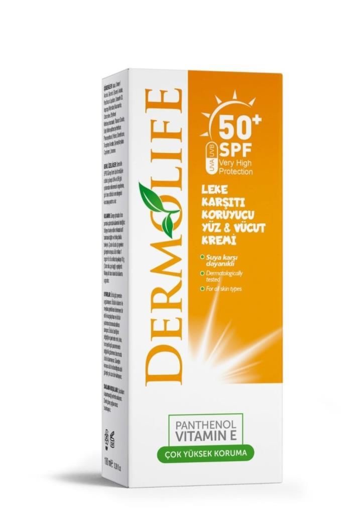 Dermolife Spf50+ Leke Karşıtı Koruyucu Yüz ve Vücut Kremi 100 ml
