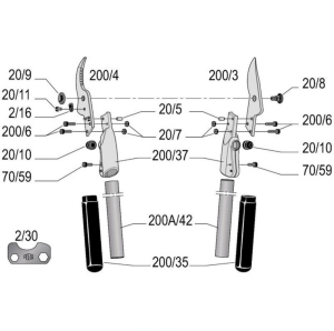 Felco 200A-60 Dal Budama Makası 60cm Alüminyum Çift El