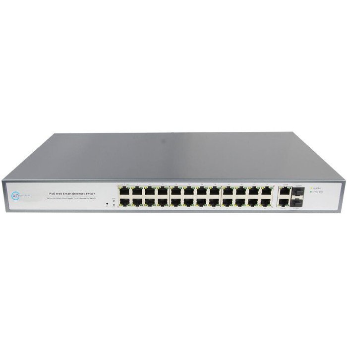 XPS-1110-26P - 24 port 10/100 PoE + 2 Gigabit Combo L2 Smart Switch