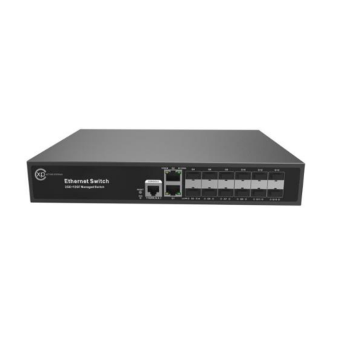 XPS-1220-14F  12 port 100/1000 SFP + 2 port 10/100/1000T L2+ Managed Fiber Switch