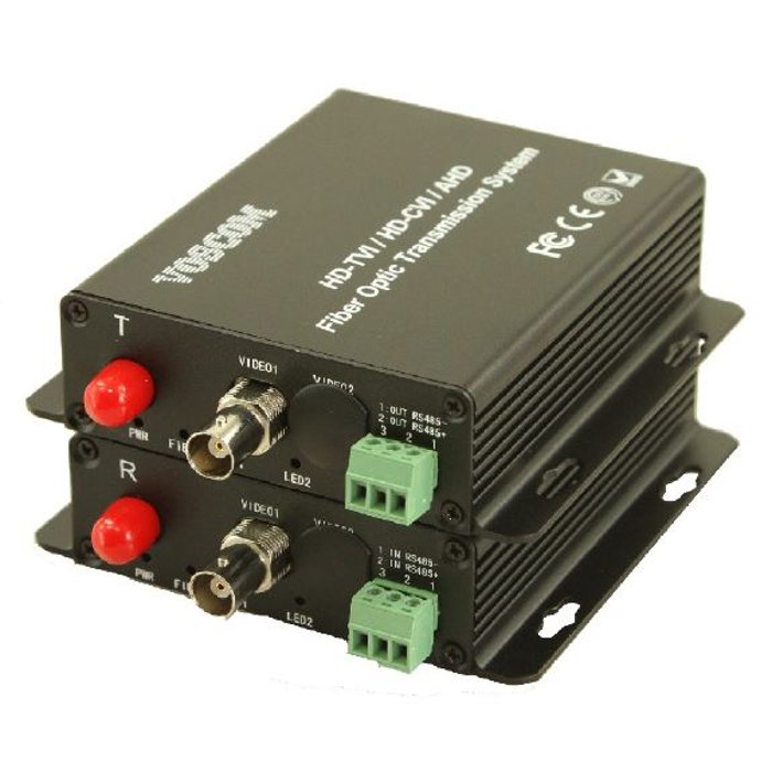 VOS-XAHD-DT/R - X Kanal HD Video AH0D / HD-TVI / HD-CVI Fiber Çevirici (Converter) ve 1 Return RS485 Data