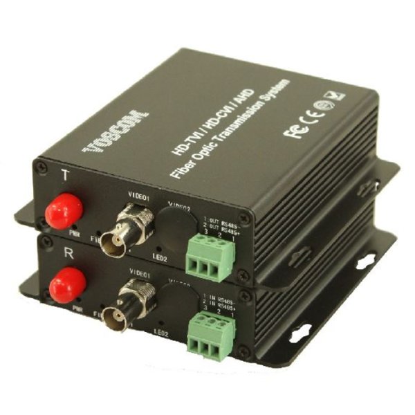 VOS-XAHD-DT/R - X Kanal HD Video AH0D / HD-TVI / HD-CVI Fiber Çevirici (Converter) ve 1 Return RS485 Data