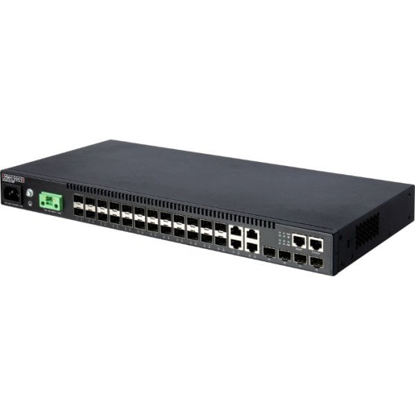 ECS4120-28F - 20 port 100/1000Base-X SFP + 2 port Gigabit Combo + 4 port 10G SFP+ Uplink L2+ Yönetilebilir Switch