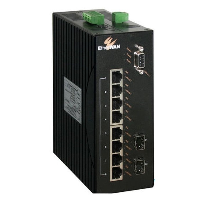 EX78801-0AB - 8 port 10/100 PoE + 2 port 100/1000 LX SM L2+ Yönetilebilir Endüstriyel Switch