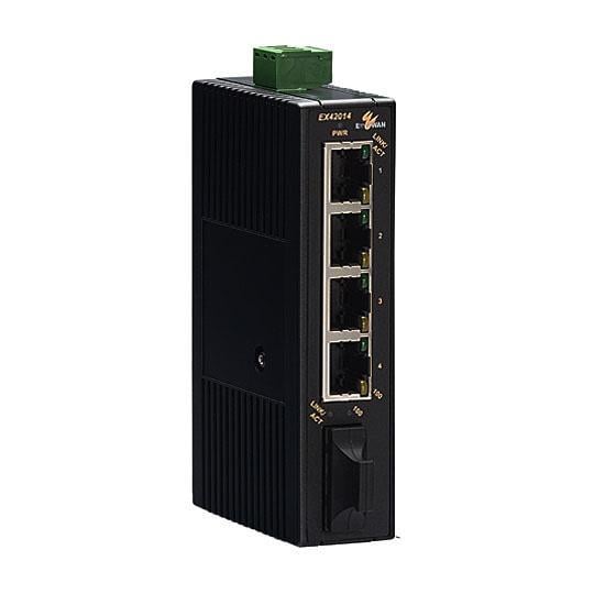 EX42014-1A-1A - 4 port 10/100TX + 1 Port 100 FX SC MM Yönetilemez Endüstriyel Switch