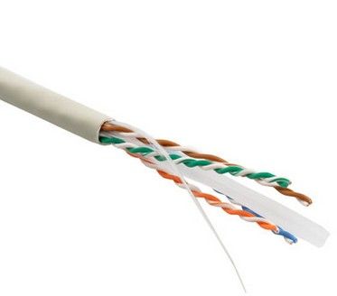 CAT6   UTP Solid Kablo, 23AVG 500 mt makara  LSZH Gri